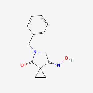 molecular formula C13H14N2O2 B8676616 5-Benzyl-7-(hydroxyimino)-5-azaspiro[2.4]heptan-4-one 