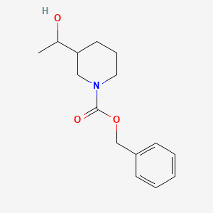 molecular formula C15H21NO3 B8676621 Benzyl 3-(1-hydroxyethyl)piperidine-1-carboxylate 