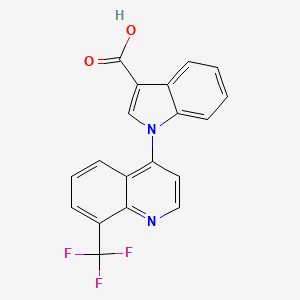 1-(8-(Trifluoromethyl)quinolin-4-yl)-1H-indole-3-carboxylic acid