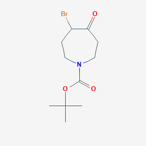 molecular formula C11H18BrNO3 B8676665 Tert-butyl 4-bromo-5-oxoazepane-1-carboxylate 