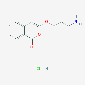 molecular formula C12H14ClNO3 B8676673 3-(3-Aminopropoxy)isocoumarin hydrochloride CAS No. 113251-04-0