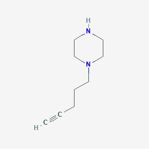 molecular formula C9H16N2 B8676681 1-(Pent-4-yn-1-yl)piperazine 