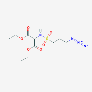 molecular formula C10H18N4O6S B8676683 Diethyl [(3-azidopropane-1-sulfonyl)amino]propanedioate CAS No. 753490-00-5