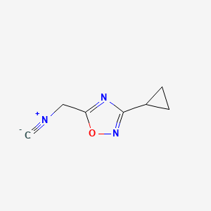 molecular formula C7H7N3O B8676700 3-Cyclopropyl-5-(isocyanomethyl)-1,2,4-oxadiazole CAS No. 110035-75-1