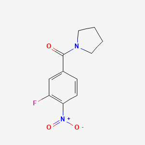 molecular formula C11H11FN2O3 B8676737 (3-Fluoro-4-nitro-phenyl)-pyrrolidin-1-yl-methanone 