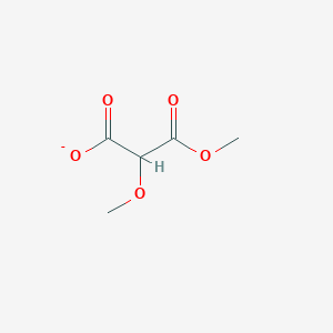 molecular formula C5H7O5- B8676771 Propanedioic acid, methoxy-, monomethyl ester 