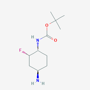 tert-butyl N-[rel-(1R,2S,4R)-4-amino-2-fluoro-cyclohexyl]carbamate