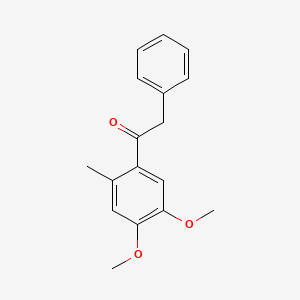 molecular formula C17H18O3 B8676851 1-(4,5-Dimethoxy-2-methylphenyl)-2-phenyl-1-ethanone CAS No. 85524-75-0
