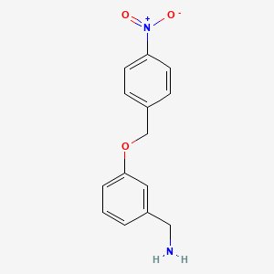 [3-[(4-Nitrophenyl)methoxy]phenyl]methanamine