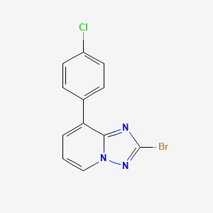 molecular formula C12H7BrClN3 B8676856 2-Bromo-8-(4-chlorophenyl)-[1,2,4]triazolo[1,5-a]pyridine 