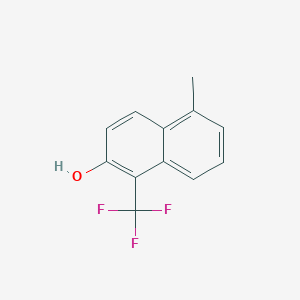molecular formula C12H9F3O B8676858 5-Methyl-1-(trifluoromethyl)naphthalen-2-ol CAS No. 85674-77-7