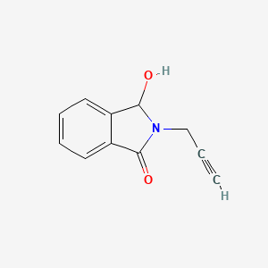 molecular formula C11H9NO2 B8676925 3-Hydroxy-2-(prop-2-yn-1-yl)-2,3-dihydro-1H-isoindol-1-one CAS No. 132456-42-9