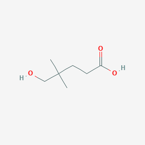 molecular formula C7H14O3 B8676934 5-Hydroxy-4,4-dimethylpentanoic acid 