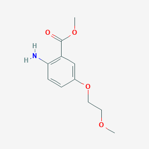 molecular formula C11H15NO4 B8677038 Methyl 2-amino-5-(2-methoxyethoxy)benzoate 