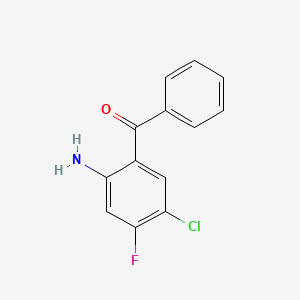 molecular formula C13H9ClFNO B8677068 (2-Amino-5-chloro-4-fluoro-phenyl)-phenyl-methanone 