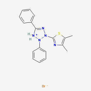 molecular formula C18H18BrN5S B8677083 2-(2,5-diphenyl-1H-tetrazol-1-ium-3-yl)-4,5-dimethyl-1,3-thiazole;bromide 