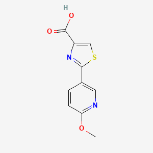 molecular formula C10H8N2O3S B8677105 2-(6-Methoxy-3-pyridyl)thiazole-4-carboxylic acid 