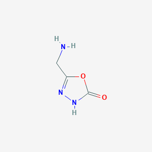 molecular formula C3H5N3O2 B8677120 5-(Aminomethyl)-2,3-dihydro-1,3,4-oxadiazol-2-one 