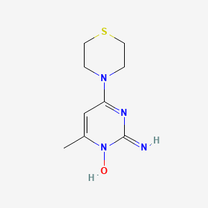 molecular formula C9H14N4OS B8677149 2-Imino-6-methyl-4-(thiomorpholin-4-yl)pyrimidin-1(2H)-ol CAS No. 60928-36-1
