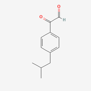 molecular formula C12H14O2 B8677152 2-(4-Isobutylphenyl)-2-oxoacetaldehyde 