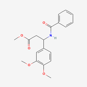 molecular formula C19H21NO5 B8677195 Methyl 3-(3,4-dimethoxyphenyl)-3-(phenylformamido)propanoate 
