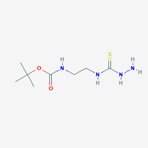 molecular formula C8H18N4O2S B8677201 4-(2-tert.-Butoxycarbonylamino-ethyl)-thiosemicarbazide 