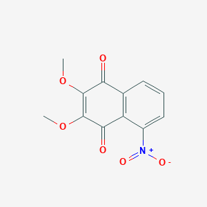 molecular formula C12H9NO6 B8677262 1,4-Naphthalenedione, 2,3-dimethoxy-5-nitro- CAS No. 60892-44-6