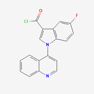 molecular formula C18H10ClFN2O B8677415 5-Fluoro-1-(quinolin-4-yl)-1H-indole-3-carbonyl chloride CAS No. 649550-99-2