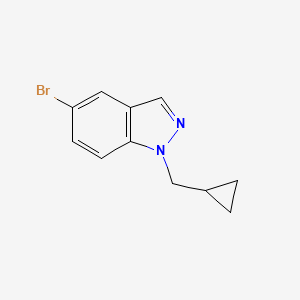 molecular formula C11H11BrN2 B8677463 5-bromo-1-cyclopropylmethyl-1H-indazole 