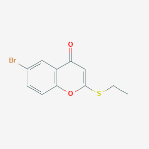 molecular formula C11H9BrO2S B8677481 6-Bromo-2-ethylsulfanyl-chromen-4-one CAS No. 503469-21-4