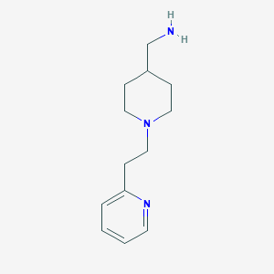 molecular formula C13H21N3 B8677495 4-(Aminomethyl)-1-(2-pyridylethyl)piperidine 