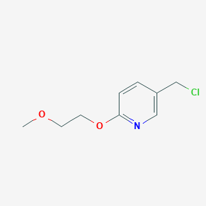 molecular formula C9H12ClNO2 B8677531 Pyridine,5-(chloromethyl)-2-(2-methoxyethoxy)- 