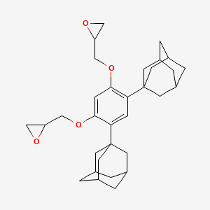 molecular formula C32H42O4 B8677551 Oxirane, 2,2'-[[4,6-bis(tricyclo[3.3.1.13,7]dec-1-yl)-1,3-phenylene]bis(oxyMethy 