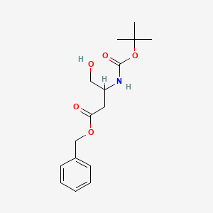 molecular formula C16H23NO5 B8677555 Benzyl 3-t-butoxycarbonylamino-4-hydroxybutanoate 