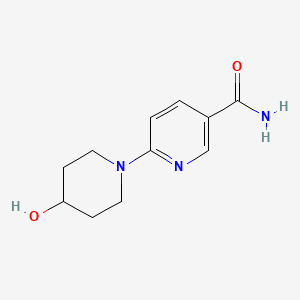 6-(4-hydroxypiperidin-1-yl)pyridine-3-carboxamide