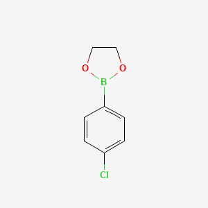 molecular formula C8H8BClO2 B8677561 2-(4-Chlorophenyl)-1,3,2-dioxaborolane 