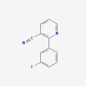 molecular formula C12H7FN2 B8677566 2-(3-Fluorophenyl)nicotinonitrile 