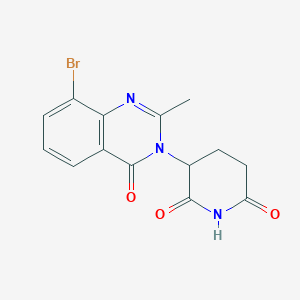 molecular formula C14H12BrN3O3 B8677579 (S)-3-(8-Bromo-2-methyl-4-oxoquinazolin-3(4H)-yl)piperidine-2,6-dione 
