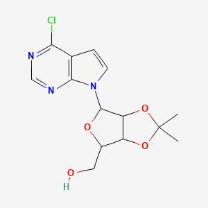 [4-(4-Chloropyrrolo[2,3-d]pyrimidin-7-yl)-2,2-dimethyl-3a,4,6,6a-tetrahydrofuro[3,4-d][1,3]dioxol-6-yl]methanol