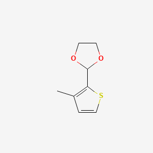 molecular formula C8H10O2S B8677604 2-(3-Methylthiophen-2-yl)-1,3-dioxolane 