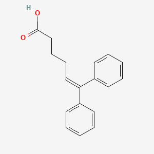 molecular formula C18H18O2 B8677658 6,6-Diphenyl-5-hexenoic acid 