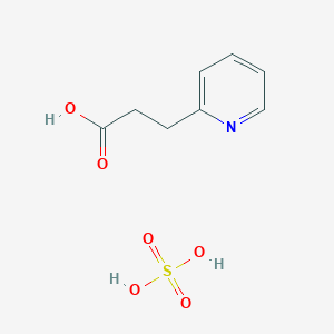 molecular formula C8H11NO6S B8677669 3-(Pyridin-2-YL)propanoic acid; sulfuric acid 