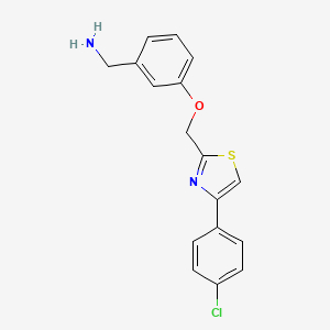 3-[[4-(4-Chlorophenyl)-2-thiazolyl]methoxy]benzenemethanamine