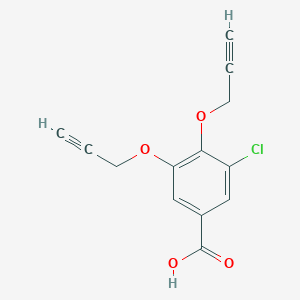 molecular formula C13H9ClO4 B8677731 3-Chloro-4,5-dipropargyloxybenzoic acid CAS No. 112636-60-9