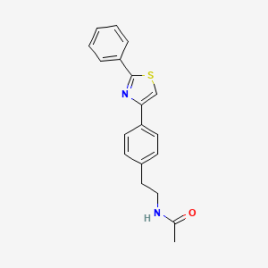 molecular formula C19H18N2OS B8677782 N-[2-[4-(2-Phenyl-thiazol-4-yl)-phenyl]-ethyl}-acetamide 