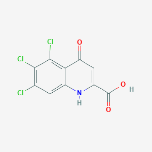 molecular formula C10H4Cl3NO3 B8677825 5,6,7-Trichloro-4-oxo-1,4-dihydroquinoline-2-carboxylic acid 