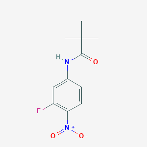 molecular formula C11H13FN2O3 B8677829 N-(3-fluoro-4-nitro-phenyl)-2,2-dimethyl-propionamide 