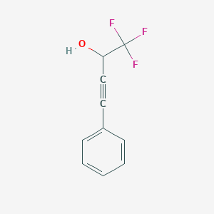 molecular formula C10H7F3O B8677837 3-Butyn-2-ol, 1,1,1-trifluoro-4-phenyl- CAS No. 89524-12-9