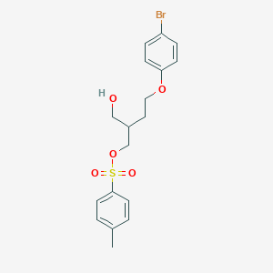 molecular formula C18H21BrO5S B8677839 4-(4-Bromophenoxy)-2-(hydroxymethyl)butyl 4-methylbenzenesulfonate CAS No. 1467061-84-2