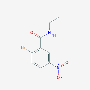 molecular formula C9H9BrN2O3 B8677856 2-Bromo-N-ethyl-5-nitro-benzamide 